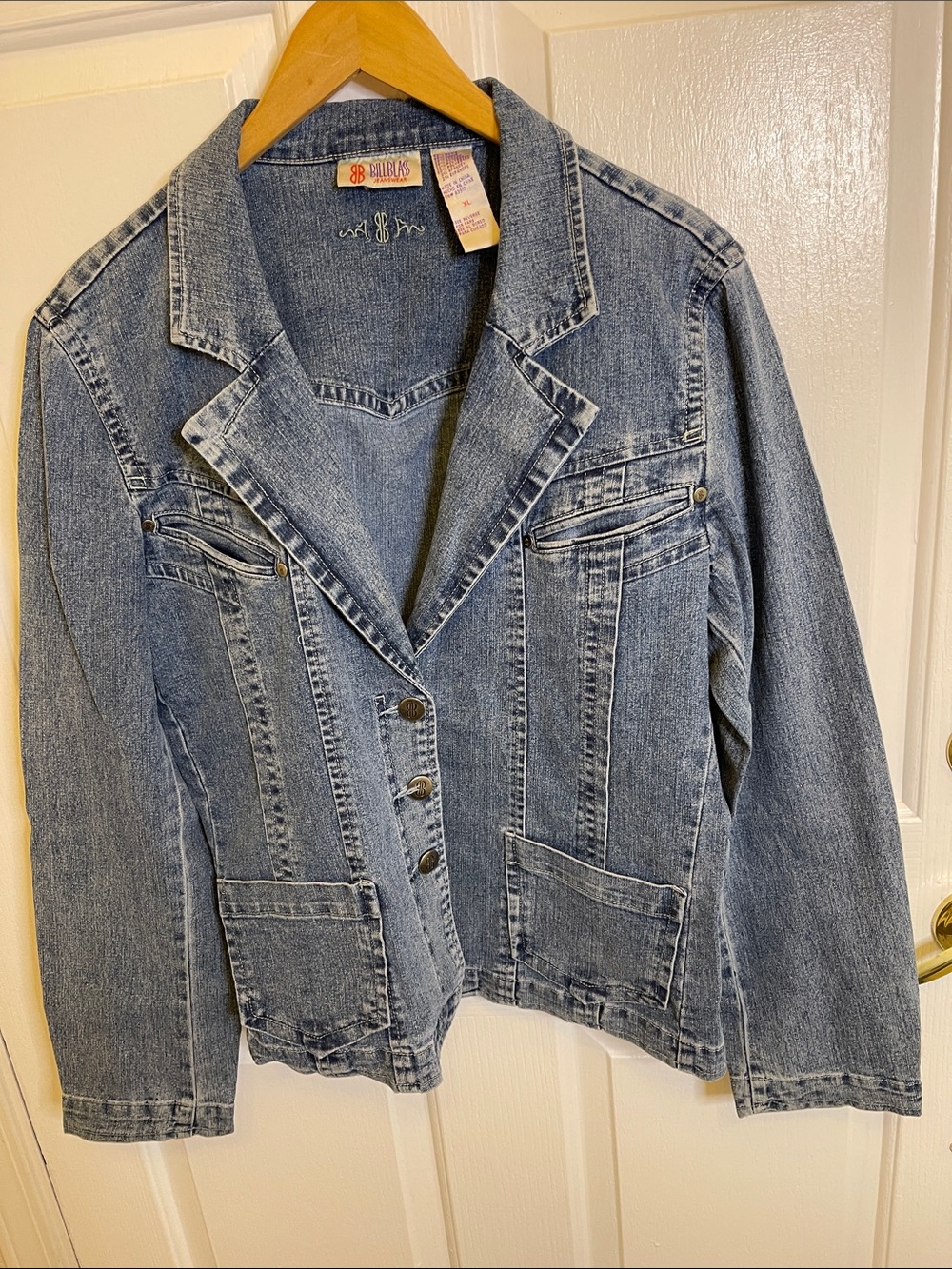 Bill Blass Women’s Blue Denim Jeans Jacket - XL